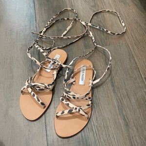 Steve Madden Cheetah Wrap up Sandals